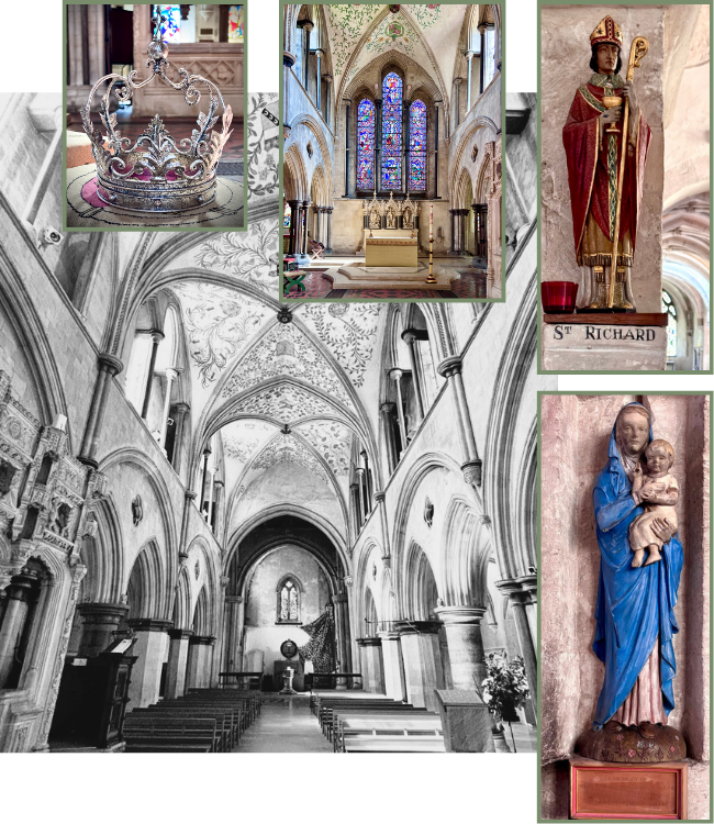 home church collage bw